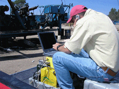 Servicio eléctrico en un pozo profundo